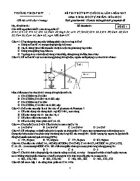 Đề thi thử THPT Quốc gia lần 4 môn Hóa học năm 2017 - Đề số 1 - Nguyễn Trọng Khởi